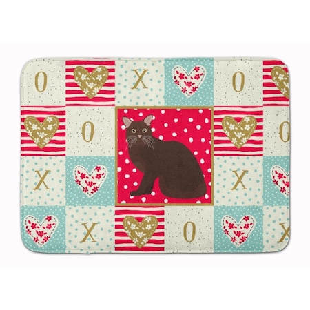 Carolines Treasures 19 x 27 in. Burmese No.2 Cat Love Machine Washable Memory Foam Mat CK5748RUG